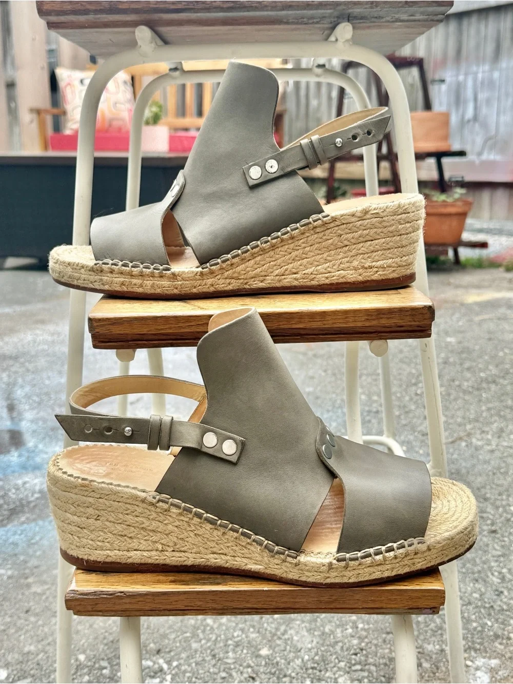 rag & bone Sayre Leather Espadrille Wedge Sandal (size IT 41/ US 11)